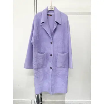 Fur Woven Sweater Coat