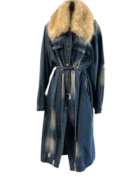Jean Coat w Detachable Fur