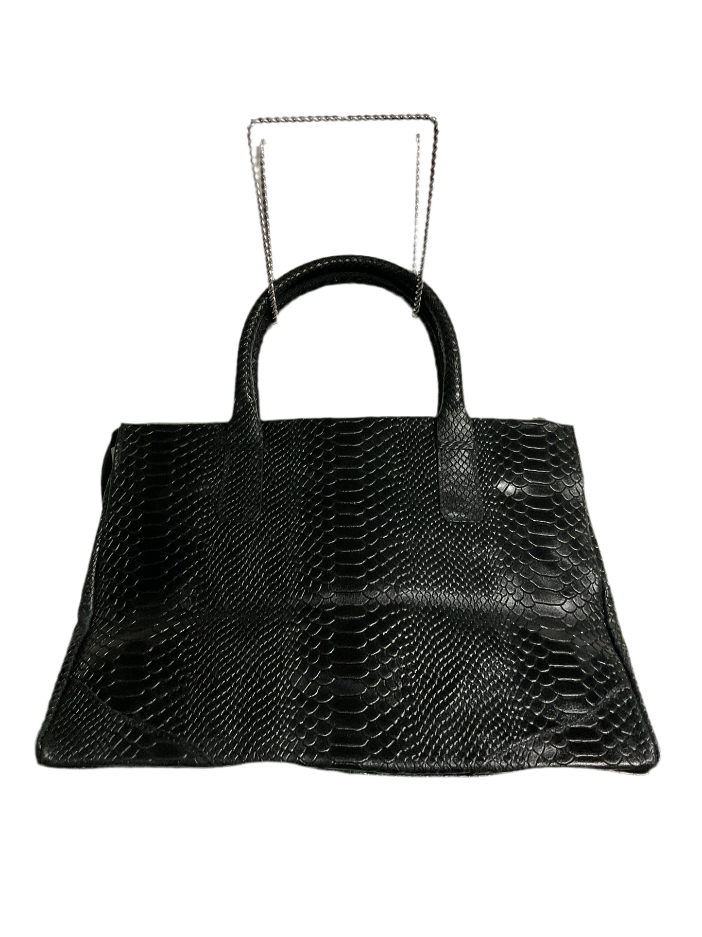 Snakeskin Black Leather Bag