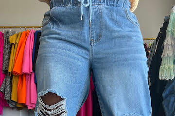 Distressed Flared Denim