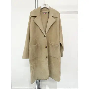 Fur Woven Sweater Coat