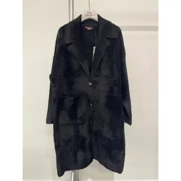 Fur Woven Sweater Coat