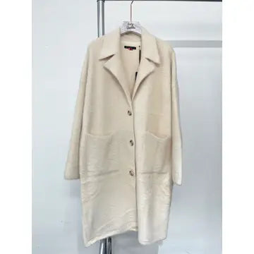 Fur Woven Sweater Coat