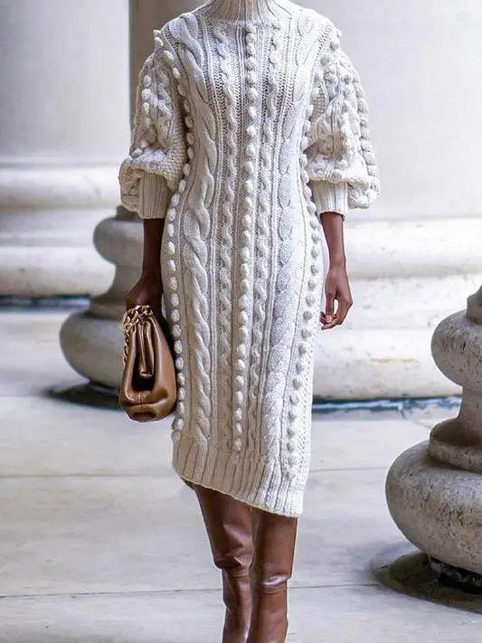 Popcorn Knitted Sweater